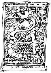"O rei lagarto". Desenho: Gilbert Chaudanne.