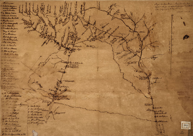 Mapa dos rios Doce e Jequitinhonha.