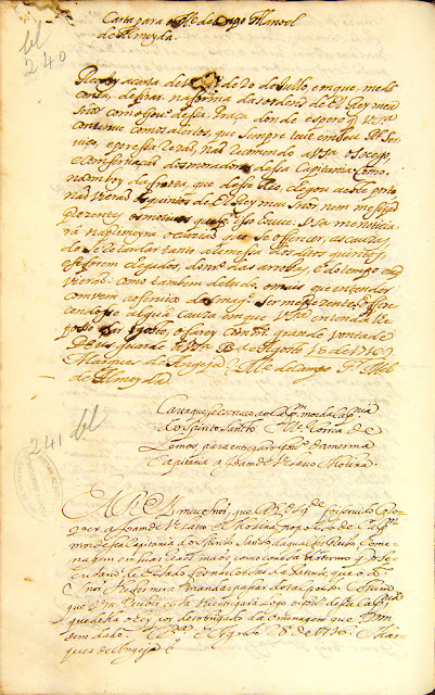 Carta compilada, 28/08/1726. Acervo Arquivo Nacional.